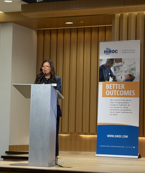 Jean Asuncion at the podium