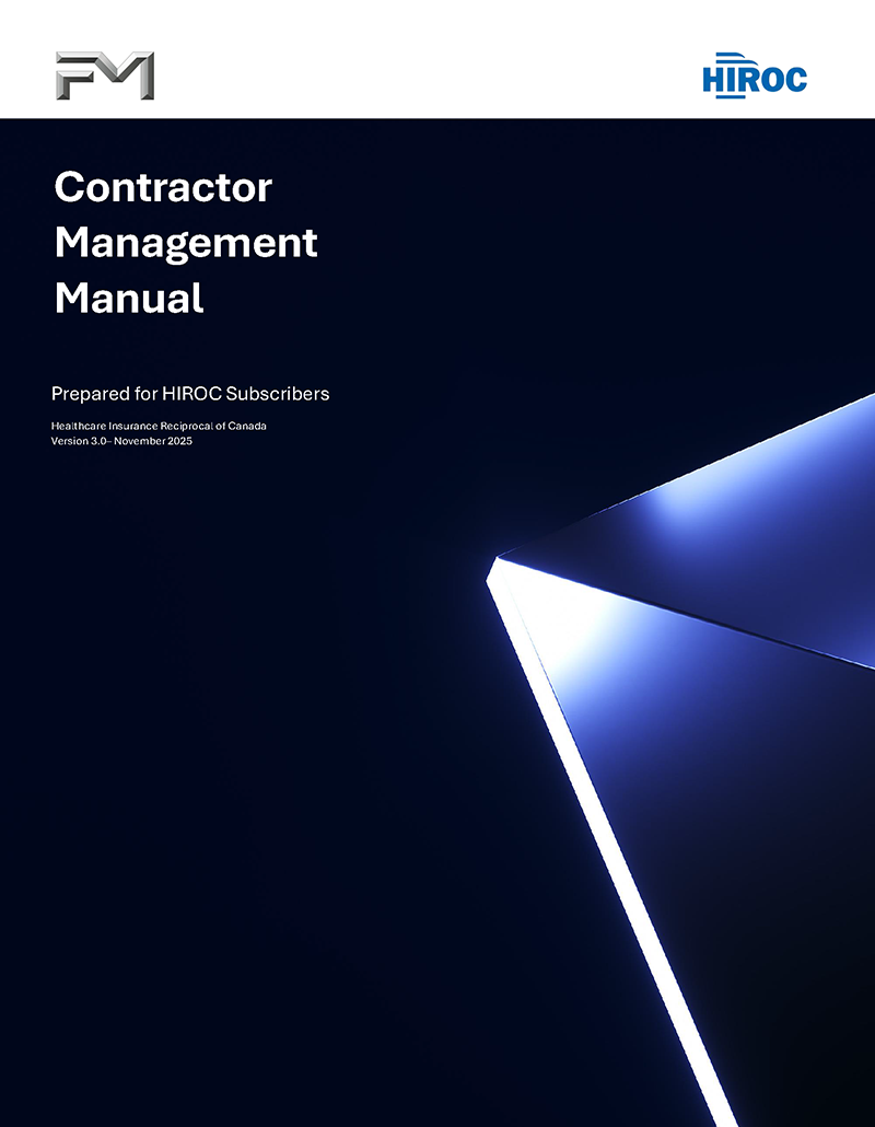 Contractor Management Manual cover page.