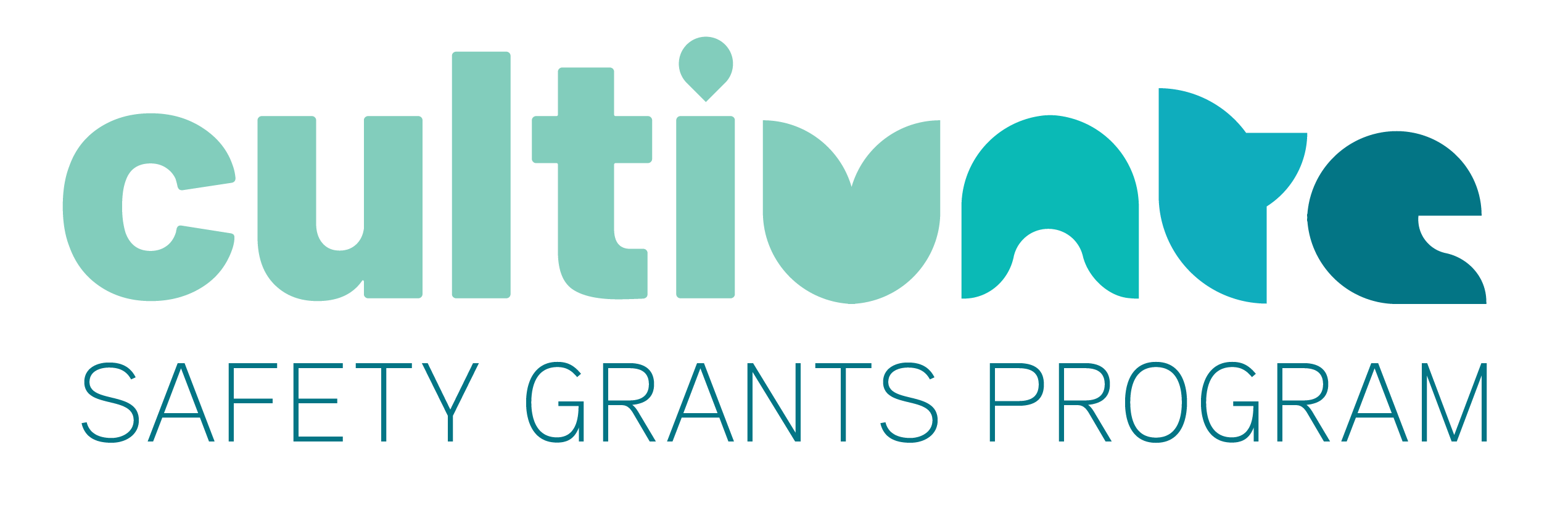Logo for HIROC's cultivate safety grant, font in light green