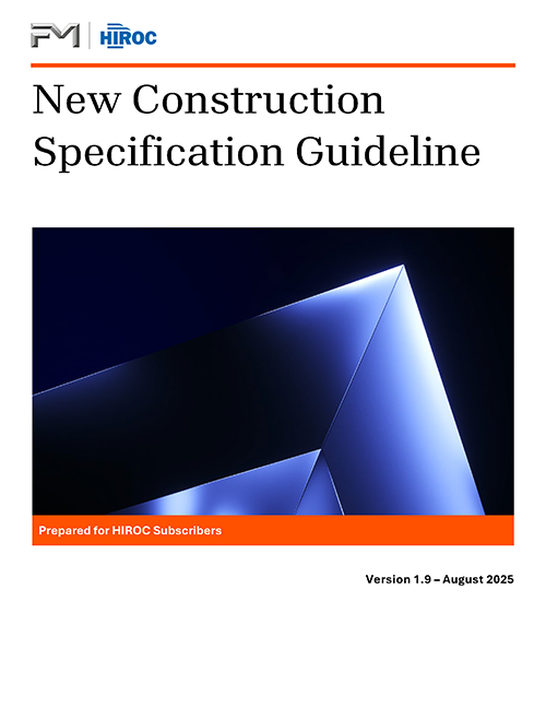 New Construction Specification Guideline title page.