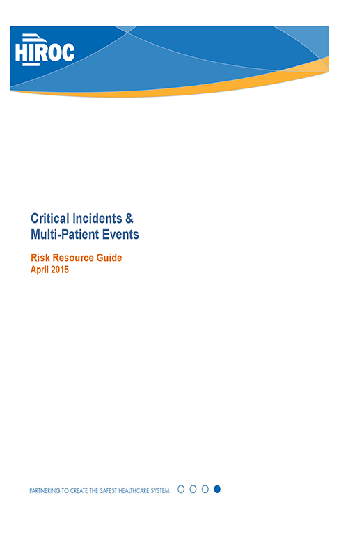Management of Critical Incidents