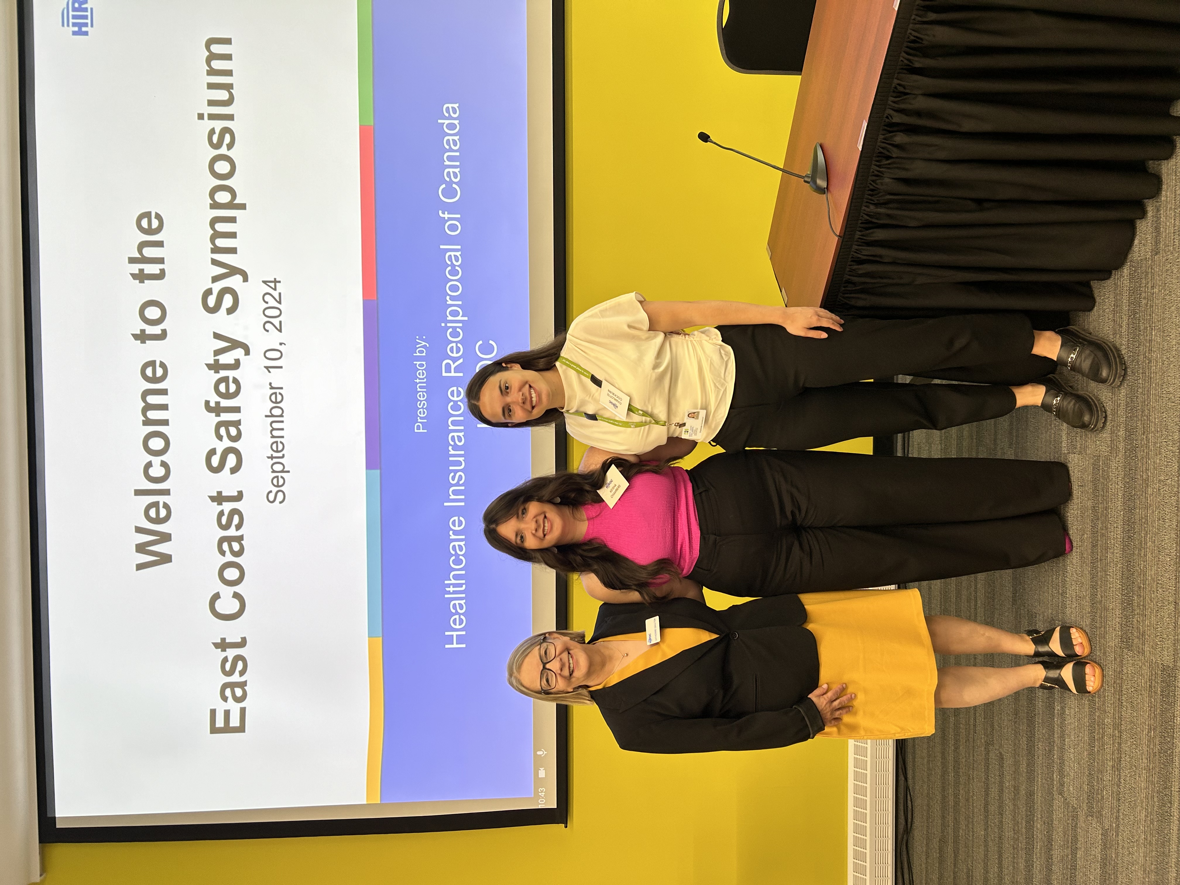 Catherine Gaulton, Keisha Chambers and Charlotte Cockburn posing for picture after talk