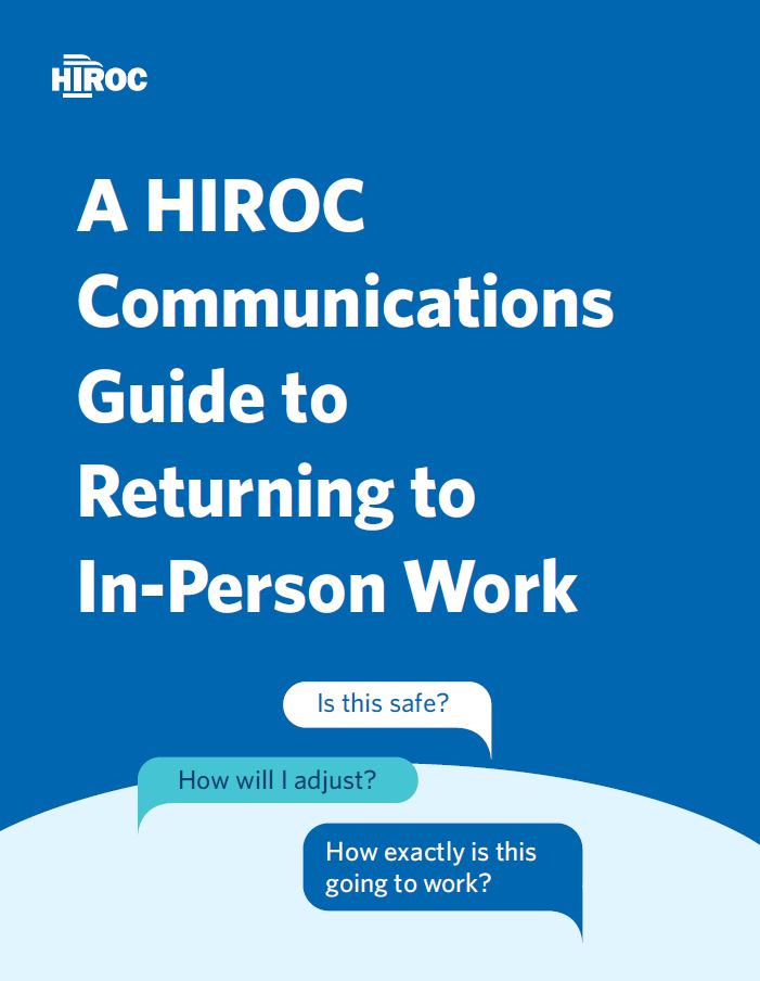 Cover of returning to in-person work guide