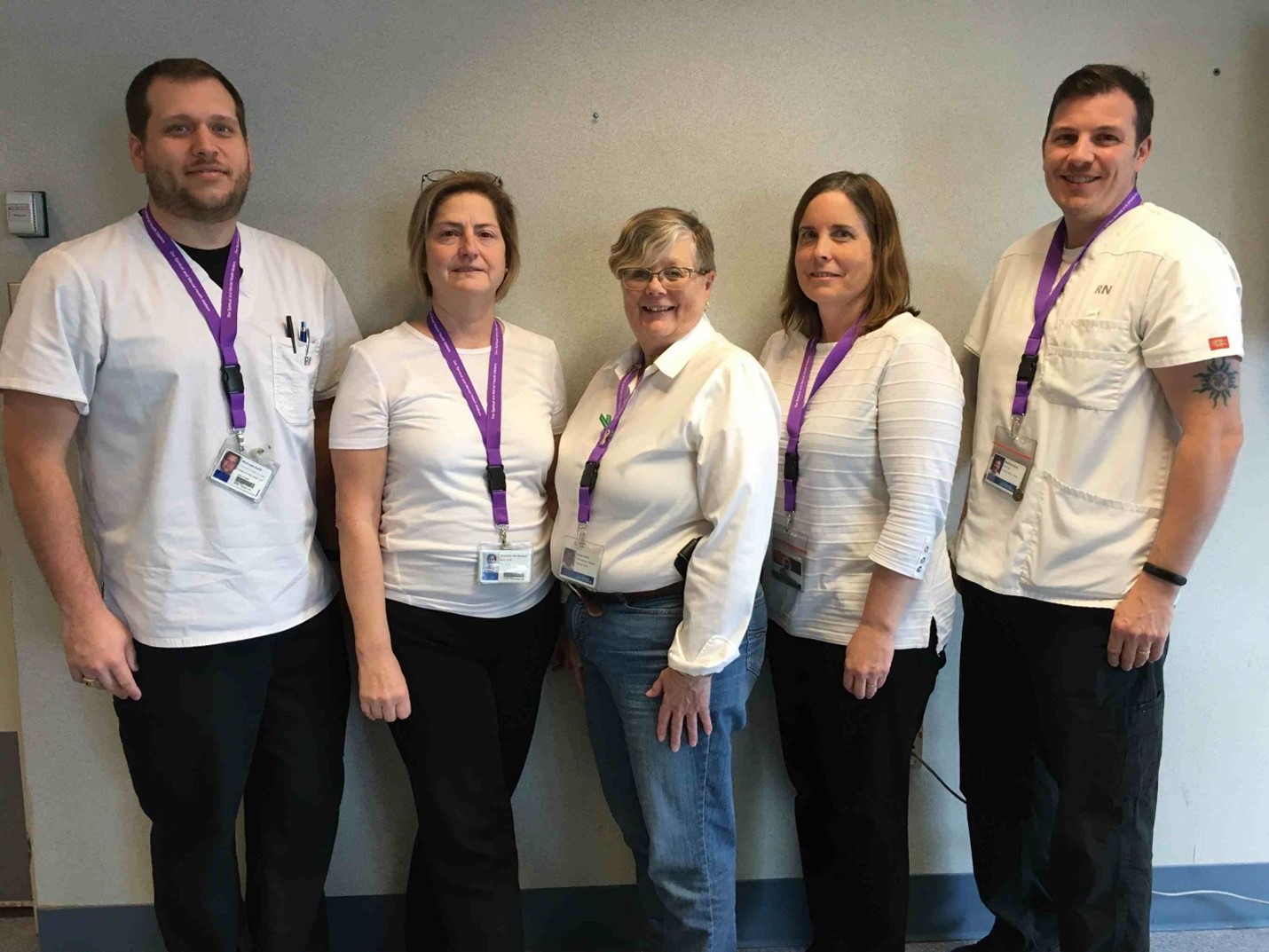 Debra Orton and some members of Team Lavender. She is in the middle, wearing jeans and glasses. (Photo submitted by Debra Orton)