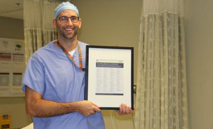 Dr. Justin Clouthier, lead physician of the NSQIP program at PRHC.