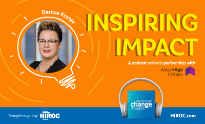 Cover art for Inspiring Impact mini-series. Image of Denise Koster