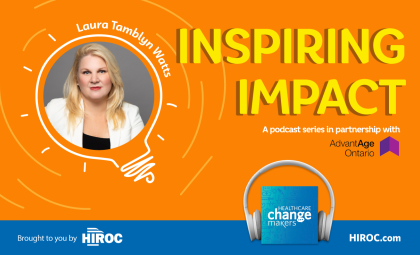 Cover art for Inspiring Impact mini-series. Image of Laura