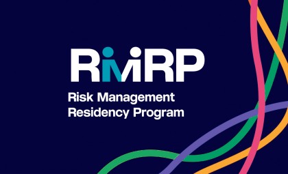RMRP banner image, text says Risk management residency program