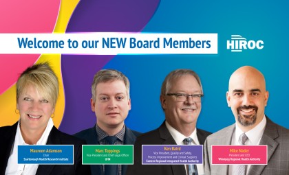 Image of our four new board directors, Maureen Adamson, Marc Toppings, Ken Baird, Mike Nader 