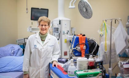 Dr. Robichaud in hospital room