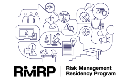 RMRP banner image with icons, text says Risk management residency program