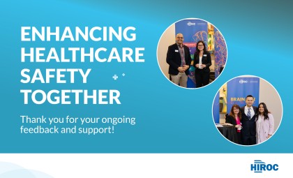 Article header image, featuring the title "Enhancing Healthcare Safety Together" and the subtitle "Thank you for your ongoing feedback and support!"