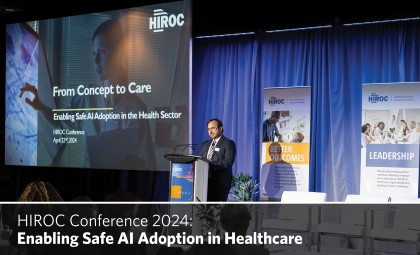 HIROC's Leo Dias speaking to audience at HIROC Conference