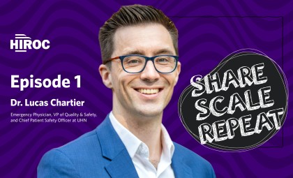 Imagery for Episode 1 of Share Scale Repeat including an image of our guest, Dr. Lucas Chartier