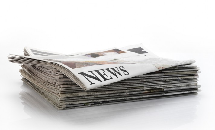 Stack of newspapers