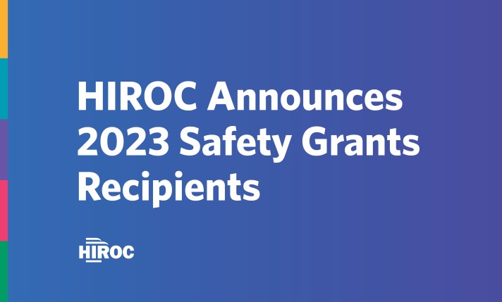 Image reading "HIROC Announces 2023 Safety Grants Recipients"